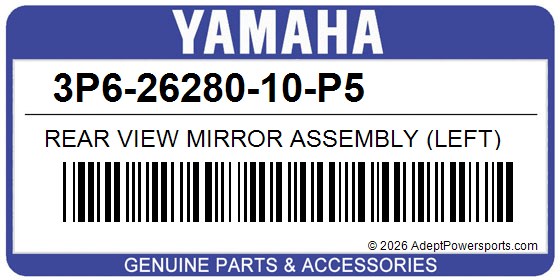 Yamaha 3P6-26280-10-P5 Rear View Mirror Assembly (Left)