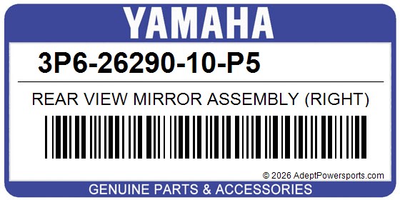 Yamaha 3P6-26290-10-P5 Rear View Mirror Assembly (Right)