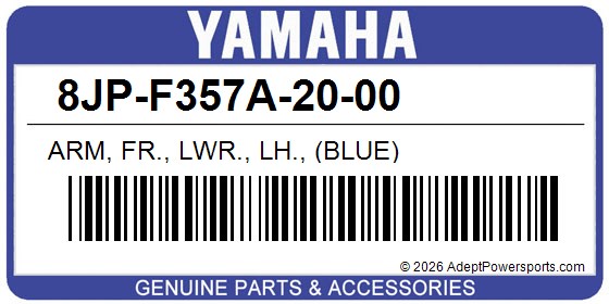 Yamaha 8JP-F357A-20-00 Arm, Fr., Lwr., Lh., (Blue)