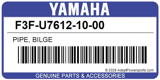 Yamaha F3F-U7612-10-00 Pipe, Bilge