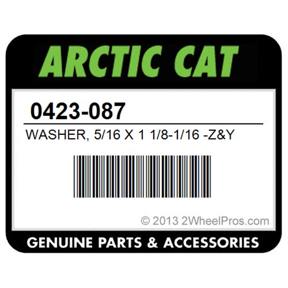 Arctic Cat 0423-087 Washer, 5/16 X 1 1/8-1/16 -Z&Y