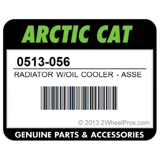 Arctic Cat 0513-056 Radiator W/Oil Cooler - Assembly (Inc. 2-10)