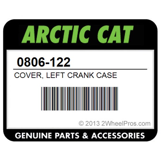 Arctic Cat 0806-122 Cover, Left Crank Case