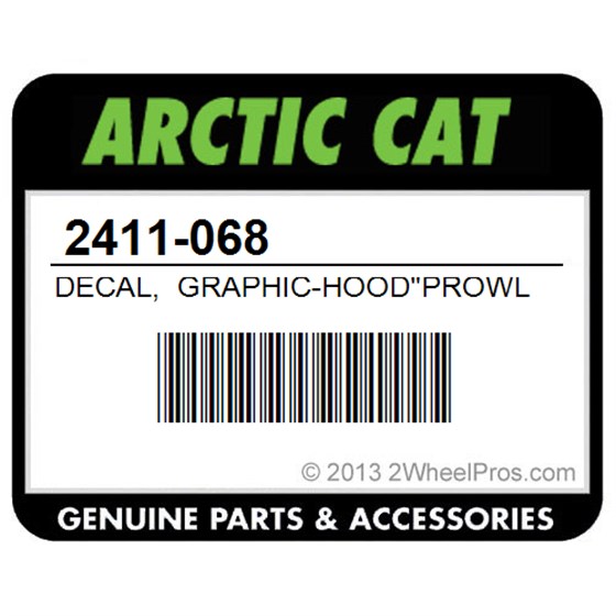 Arctic Cat 2411-068 Decal, Graphic-Hood"Prowler Xtz"-Rh (Agm)