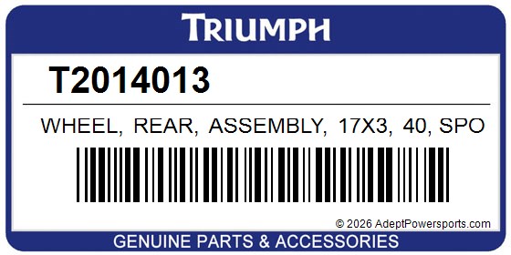 Triumph T2014013 Wheel, Rear, Assembly, 17X3, 40, Spoke