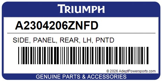 Triumph A2304206ZNFD Side, Panel, Rear, Lh, Pntd