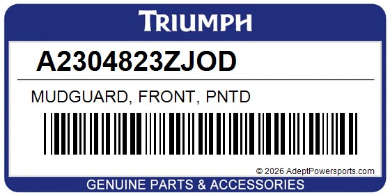 Triumph A2304823ZJOD Mudguard, Front, Pntd