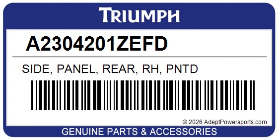 Triumph A2304201ZEFD Side, Panel, Rear, Rh, Pntd
