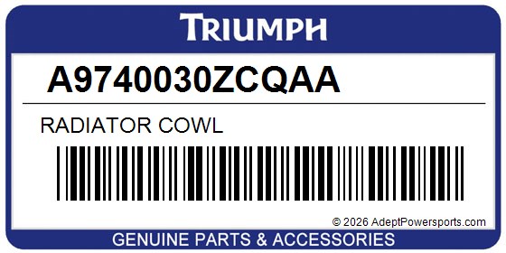 Triumph A9740030ZCQAA Radiator Cowl