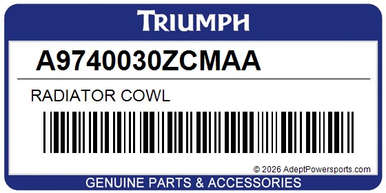 Triumph A9740030ZCMAA Radiator Cowl