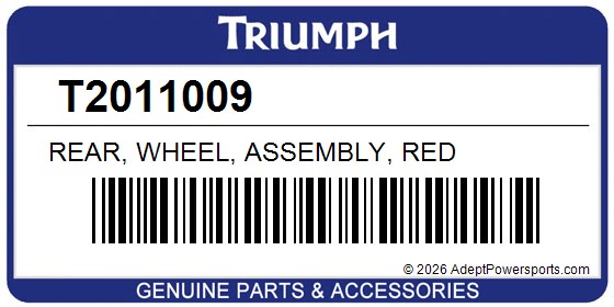 Triumph T2011009 Rear, Wheel, Assembly, Red