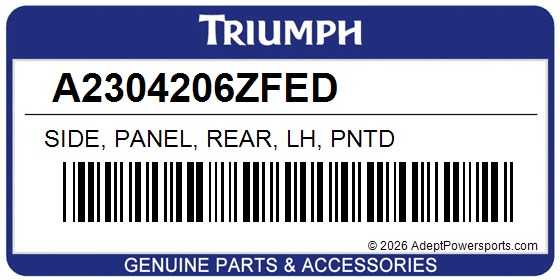 Triumph A2304206ZFED Side, Panel, Rear, Lh, Pntd