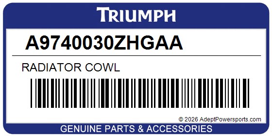 Triumph A9740030ZHGAA Radiator Cowl