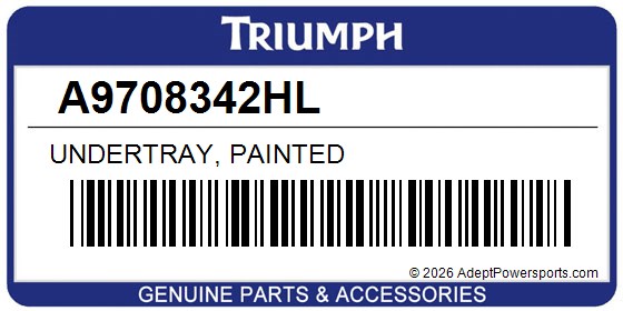 Triumph A9708342HL Undertray, Painted