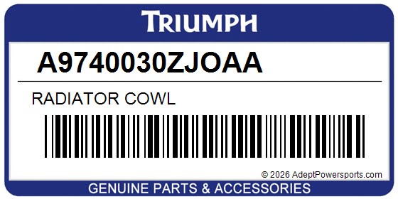 Triumph A9740030ZJOAA Radiator Cowl