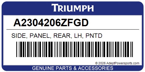 Triumph A2304206ZFGD Side, Panel, Rear, Lh, Pntd