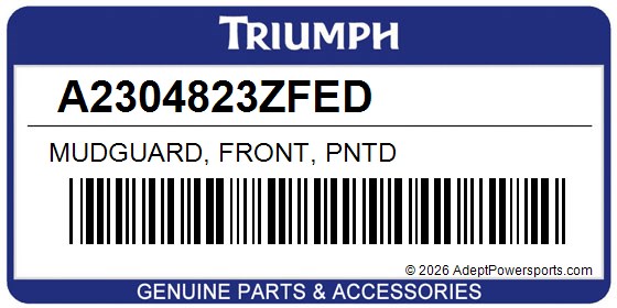 Triumph A2304823ZFED Mudguard, Front, Pntd