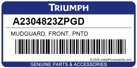 Triumph A2304823ZPGD Mudguard, Front, Pntd