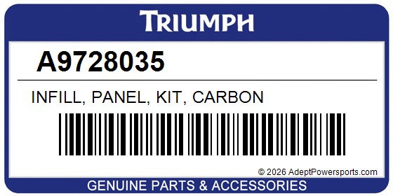 Triumph A9728035 Infill, Panel, Kit, Carbon