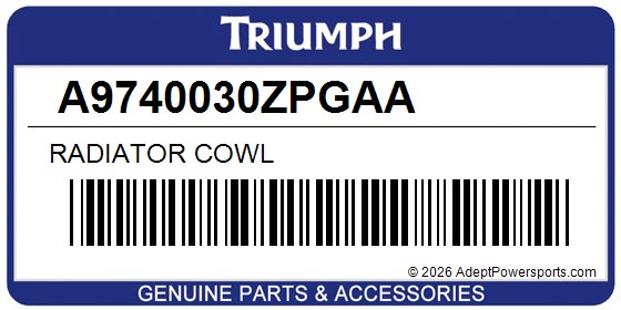 Triumph A9740030ZPGAA Radiator Cowl
