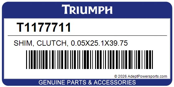 Triumph T1177711 Shim, Clutch, 0.05X25.1X39.75
