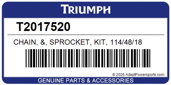 Triumph T2017520 Chain, &, Sprocket, Kit, 114/48/18