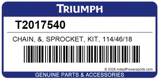 Triumph T2017540 Chain, &, Sprocket, Kit, 114/46/18
