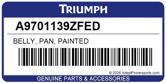 Triumph A9701139ZFED Belly, Pan, Painted