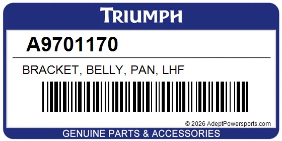 Triumph A9701170 Bracket, Belly, Pan, Lhf