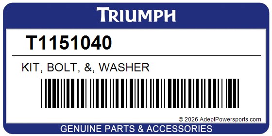 Triumph T1151040 Kit, Bolt, &, Washer