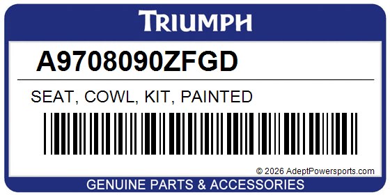 Triumph A9708090ZFGD Seat, Cowl, Kit, Painted