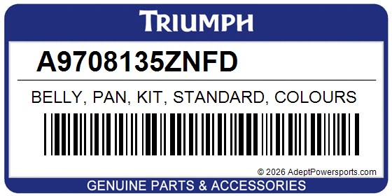 Triumph A9708135ZNFD Belly, Pan, Kit, Standard, Colours