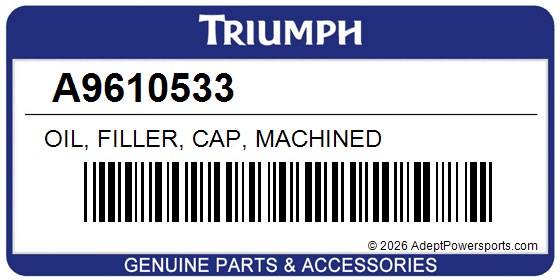 Triumph A9610533 Oil, Filler, Cap, Machined