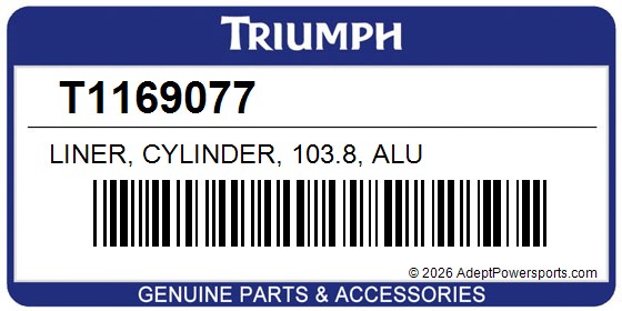 Triumph T1169077 Liner, Cylinder, 103.8, Alu