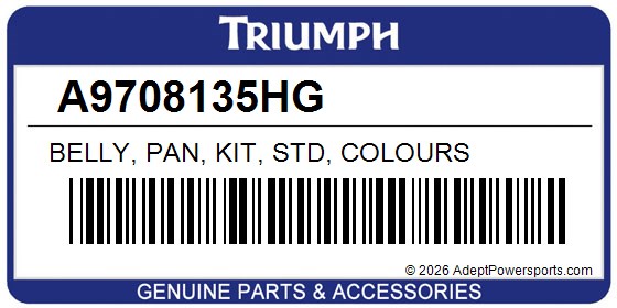 Triumph A9708135HG Belly, Pan, Kit, Std, Colours