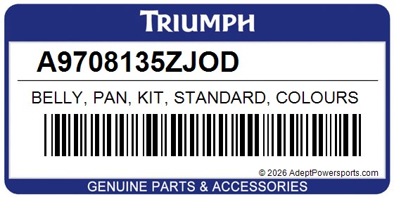 Triumph A9708135ZJOD Belly, Pan, Kit, Standard, Colours