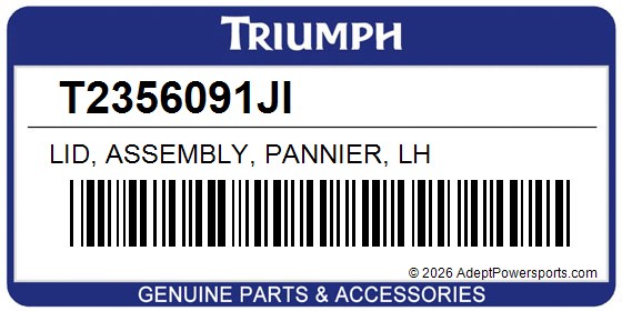 Triumph T2356091JI Lid, Assembly, Pannier, Lh