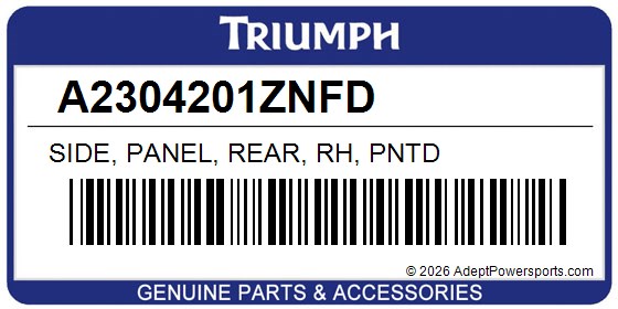 Triumph A2304201ZNFD Side, Panel, Rear, Rh, Pntd