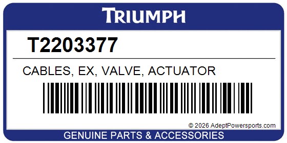 Triumph T2203377 Cables, Ex, Valve, Actuator