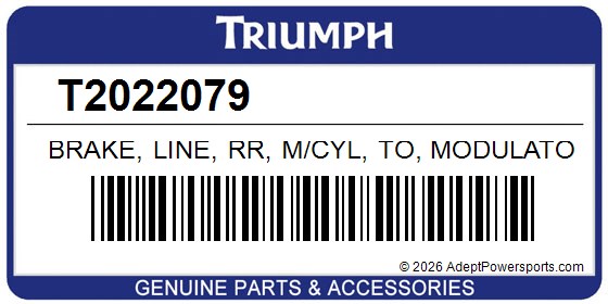 Triumph T2022079 Brake, Line, Rr, M/Cyl, To, Modulator