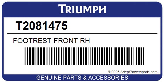 Triumph T2081475 Footrest Front Rh