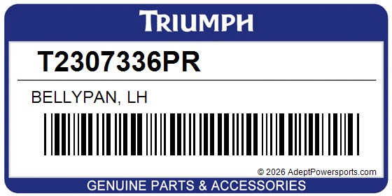 Triumph T2307336PR Bellypan, Lh