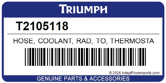 Triumph T2105118 Hose, Coolant, Rad, To, Thermostat