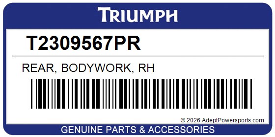 Triumph T2309567PR Rear, Bodywork, Rh