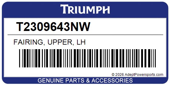 Triumph T2309643NW Fairing, Upper, Lh