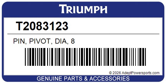 Triumph T2083123 Pin, Pivot, Dia, 8