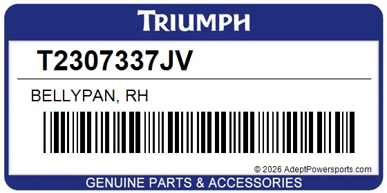 Triumph T2307337JV Bellypan, Rh
