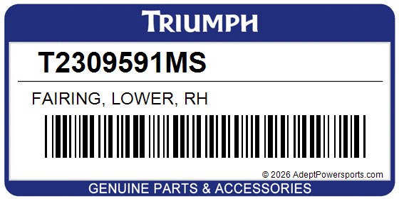 Triumph T2309591MS Fairing, Lower, Rh