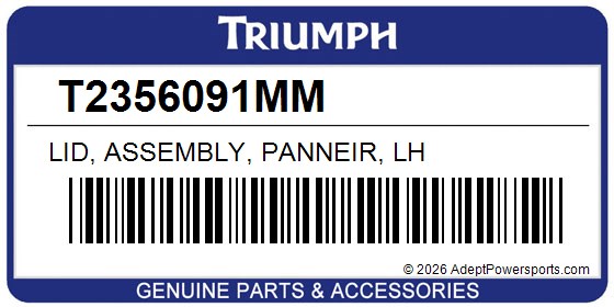 Triumph T2356091MM Lid, Assembly, Panneir, Lh