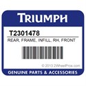 Triumph T2301478 Rear, Frame, Infill, Rh, Front
